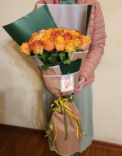 Նարնջագույն հոլանդական վարդերի Առաքում Հայաստանում, օնլայն պատվեր, նվե